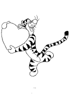 A coloring page of winnie the pooh - tigger